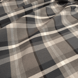 Tessuto Arredo M. Cotone H 280 cm - QUADRO NERO/GRIGIO