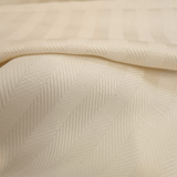 Torchon en Lin Mélangé H 58 cm - RAYURES BLANC LAIT