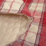 Trapuntato double face H 140 cm - QUADRO ROSSO/BLU