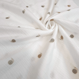 Mussola di Cotone Doppia Garza H 140 cm - CHIOCCIOLE/LATTE