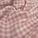 Tessuto Cotone H 140 cm - QUADRETTO ROSA CIPRIA