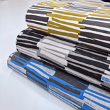 Cotone Americano H 110 cm - PENNELLATTE GRIGIE E NERE/BLU