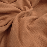 Mussola di Cotone Doppia Garza H 140 cm - PLUMETIS TERRACOTTA