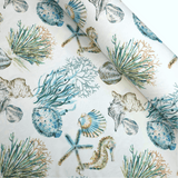 Fonds Digital Coton Panama H 140 cm - CORAL REEF