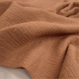 Mussola di Cotone Doppia Garza H 140 cm - PLUMETIS TERRACOTTA