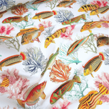 Tessuto no stiro H 160 cm - PESCI E CORALLI