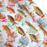 Tessuto no stiro H 160 cm - PESCI E CORALLI