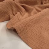 Mussola di Cotone Doppia Garza H 140 cm - PLUMETIS TERRACOTTA