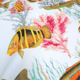 Tessuto no stiro H 160 cm - PESCI E CORALLI