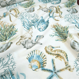 Fonds Digital Coton Panama H 140 cm - CORAL REEF