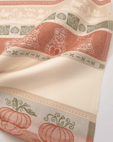 Asciugapiatti da ricamo in puro cotone - FANTASIA NATALIZIA VERDE/ARANCIO