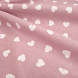 Coton Fantaisie - FLEURS ROSE FONCÉ - coupe minimum ou multiples de 25 x 290 cm