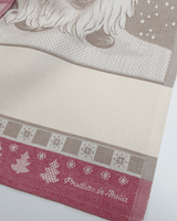 Asciugapiatti da ricamo in puro cotone - GNOMI BEIGE