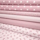 Coton Fantaisie - FLEURS ROSE FONCÉ - coupe minimum ou multiples de 25 x 290 cm
