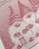 Asciugapiatti da ricamo in puro cotone - GNOMI BORDEAUX