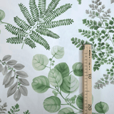 Cotone Fondo Panama H 280 cm - SINFONIA DI FOGLIE/VERDE