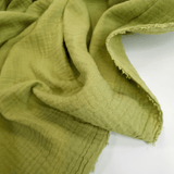Mussola di Cotone Doppia Garza H 140 cm - VERDE KIWI