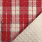 Trapuntato double face H 140 cm - QUADRO ROSSO/BLU