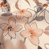 Tessuto antimacchia H 140 cm - FANTASIA FLOREALE MATTONE