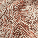 Tessuto Arredo Jacquard H 140 cm - FOLIAGE SALMONE/LUREX ORO