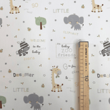 Piquet millerighe con stampa digitale H 150 cm - BABY ZOO FRIENDS