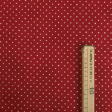 Cotone Americano H 110 cm - POIS BIANCHI/ROSSO SCURO