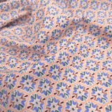 Cotone Americano H 110 cm - FANTASIA SALMONE/VERDE