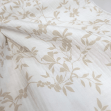 Mussola di Cotone Doppia Garza H 140 cm - RAMI BEIGE/LATTE