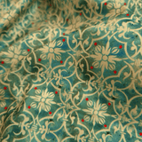 Cotone Americano H 110 cm - ORNAMENTO VERDE ACQUA