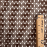 Cotone Americano H 110 cm - RETICOLO BIANCO/MARRONE