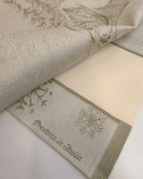 Asciugapiatti da ricamo in puro cotone - CERVI VERDE