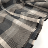 Tessuto Arredo M. Cotone H 280 cm - QUADRO NERO/GRIGIO