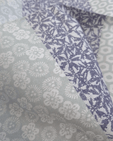 Asciugapiatti da ricamo in puro cotone - FANTASIA POLVERE/BLU