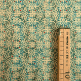 Cotone Americano H 110 cm - ORNAMENTO VERDE ACQUA