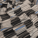 Cotone Americano H 110 cm - PENNELLATTE GRIGIE E NERE/BLU