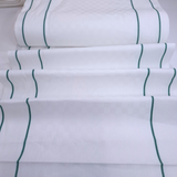 Tessuto per Asciugapiatti Doppio Bordo Aida H 60 cm - BIANCO RIGHETTA VERDE