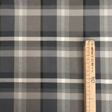 Tessuto Arredo M. Cotone H 280 cm - QUADRO NERO/GRIGIO