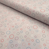 Cotone Americano H 110 cm - CERCHIETTI COLORATI/GRIGIO