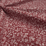 Coton Fantaisie - FLEURS ROSE FONCÉ - coupe minimum ou multiples de 25 x 290 cm