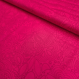 Cotone Americano H 110 cm - FIORI STILIZZATI/FUCSIA