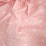 Piquet millerighe H 150 cm - STELLINE BIANCHE FONDO ROSA