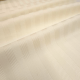 Torchon en Lin Mélangé H 58 cm - RAYURES BLANC LAIT