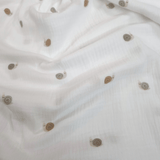 Mussola di Cotone Doppia Garza H 140 cm - CHIOCCIOLE/LATTE