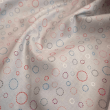 Cotone Americano H 110 cm - CERCHIETTI COLORATI/GRIGIO