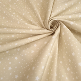 Piquet millerighe H 150 cm - STELLINE BIANCHE FONDO BEIGE