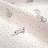 Piquet millerighe con stampa digitale H 150 cm - ELEFANTINI/POIS ROSA