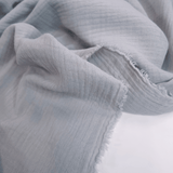 Mussola di Cotone Doppia Garza H 140 cm - GRIGIO