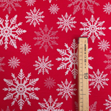 Tessuto Arredo Gobelin H 280 cm - FIOCCHI DI NEVE/ROSSO