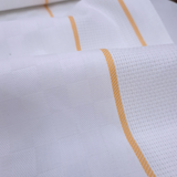 Tessuto per Asciugapiatti Doppio Bordo Aida H 60 cm - BIANCO RIGHETTA GIALLO