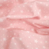 Piquet millerighe H 150 cm - STELLINE BIANCHE FONDO ROSA